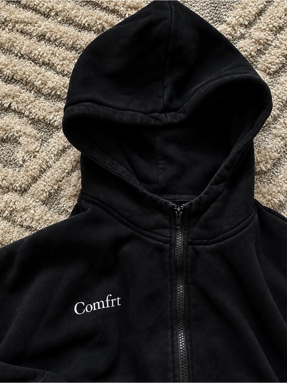 🖤 COMFRT 🖤 Zip Up Heavyweight Hug Stress Hoodie Sweater Unisex - Part of Set - Picture 8 of 10
